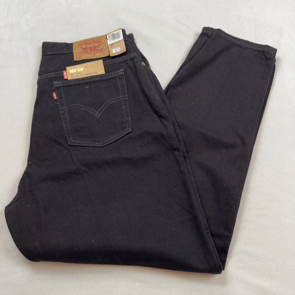 Levis 550 Relaxed Fit Tapered Leg Black Jeans Mens 18 Reg 15551-0260 NWT Vintage